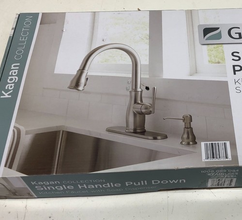 Glacier Bay Kagan Single Handle Pull Down Sprayer Kitchen Faucet Stainless Steel - Picture 3 of 3