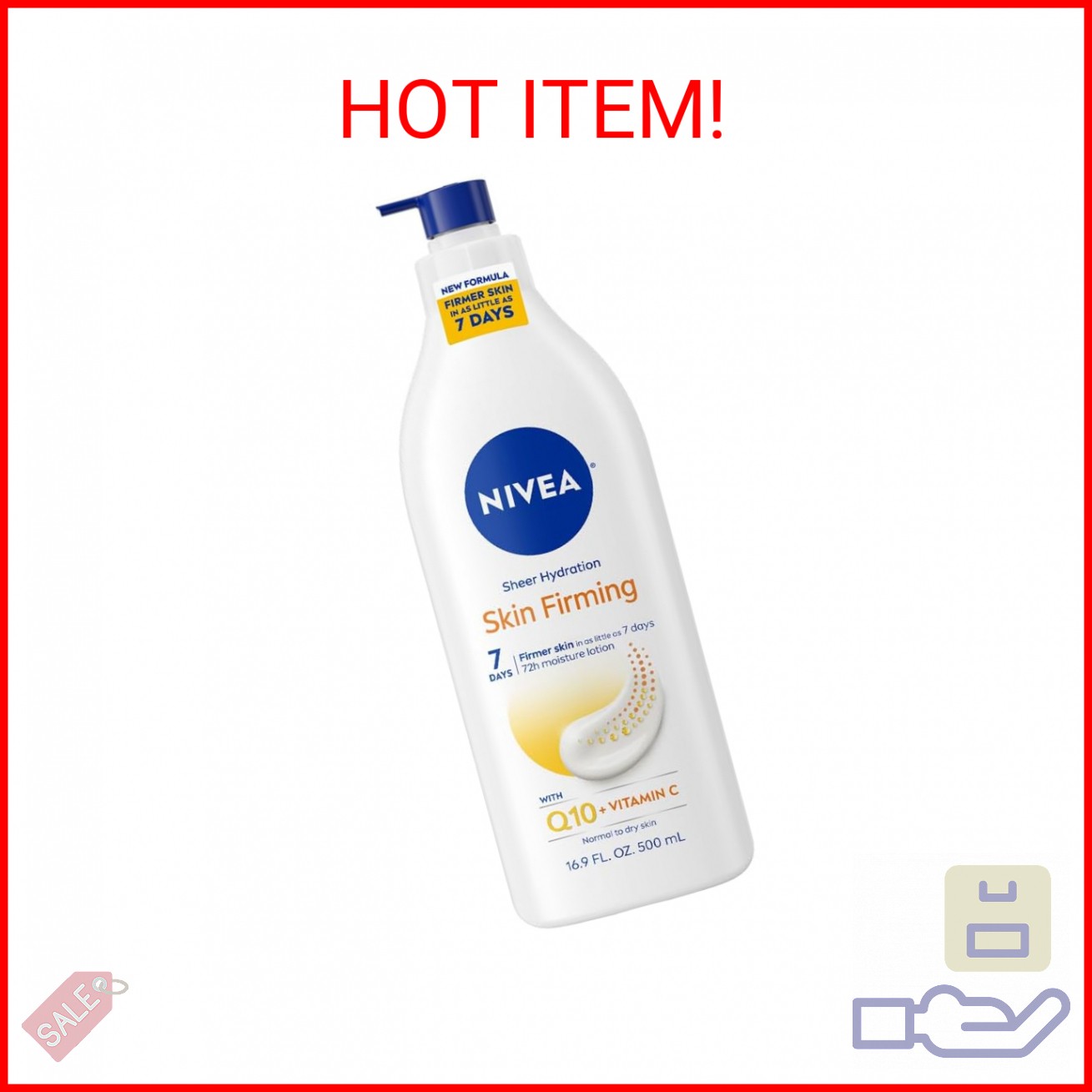 NIVEA Sheer Hydration Skin Firming Body Lotion with Q10 and 
