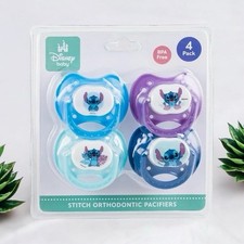 Disney Stitch Orthodontic Pacifiers 4 Pack BPA Free Lilo Stitch