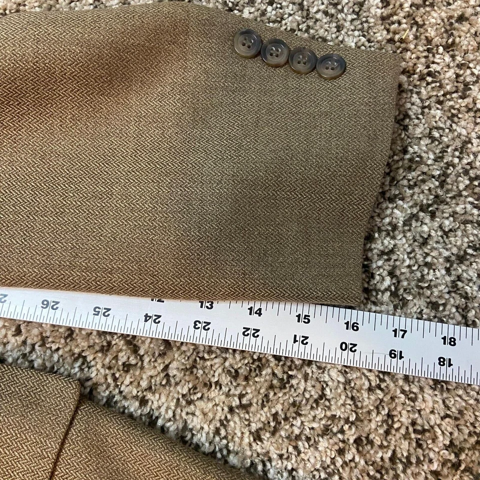 Andrew Fezza Blazer Para Hombre 50R Marrón Cachemira Tweed Un Pecho Chaqueta Deportiva Foto 2 de 4