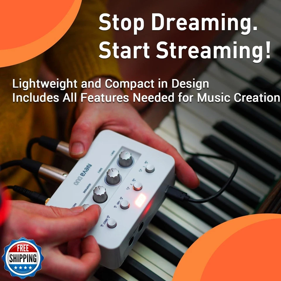 ESI Neva Duo | Professional 24-bit/192kHz 2x2 USB Audio Interface for PC and - Image 2 of 4