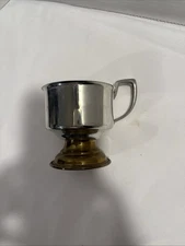 Kirk Stieff Pewter Coffee Tea Cup Mug Brass Bottom