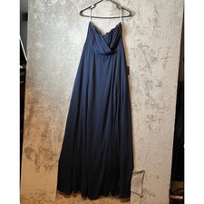 Lulus Navy Strapless Maxi Dress Sz M Bridesmaid Wedding Formal Evening Gown New