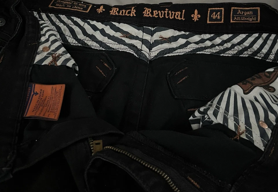 Pantalones de mezclilla oscuros Rock Revival para hombre Foto 4 de 4