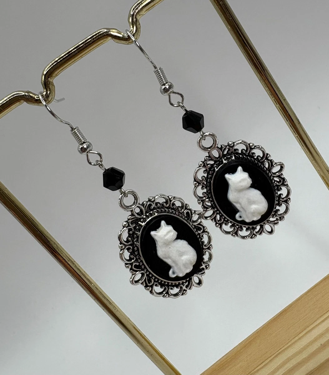 Orecchini A Gatto Nero In Acrilico Vintage – Cartoon Punk Gotico Per Donne E Ragazze - 4