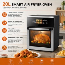 20L Digital Touch Controls Air Fryer Large Oven Low Fat Healthy Oil Free Frying
