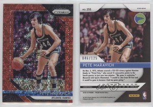 2018-19 Panini Prizm Fast Break Red Prizm /125 Pete Maravich #255 HOF