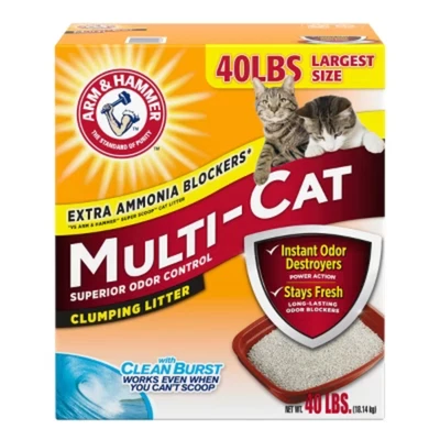 Arm & Hammer Multi-Cat Scented Clumping Cat Litter - 40lbs