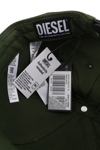 DIESEL Corry-Gum Men Cap 1 Baseball Green Cotton Front Logo All Seasons RRP€70 - Picture 7 of 13