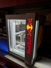 Red Bull Mini Fridge Baby Cooler 2020 LED Glass Door Drinks Display Bar
