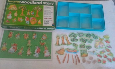 Retro Fuzzy Felt Woodland Story 1980 s