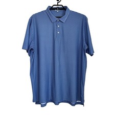 Peter Millar Mens Summer Comfort Polo Golf Shirt XXL Blue Margarita Print SS