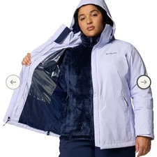 Columbia Bugaboo III Fleece Interchange 3-in-1 Jacket Women's large purple blue