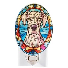Stained Glass Styled Great Dane Night Light   Real Glass Great Dane Bow Tie