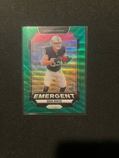 2024 Panini Prizm - Emergent Brock Bowers #8 Green Wave Prizm (RC)