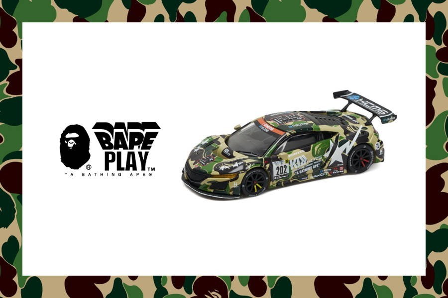 ミニカー BAPE X POPRACE HONDA NSX GT3 Pop Race X BAPE Honda NSX GT3 EVO22BAPE AVAILABLE NOW IN