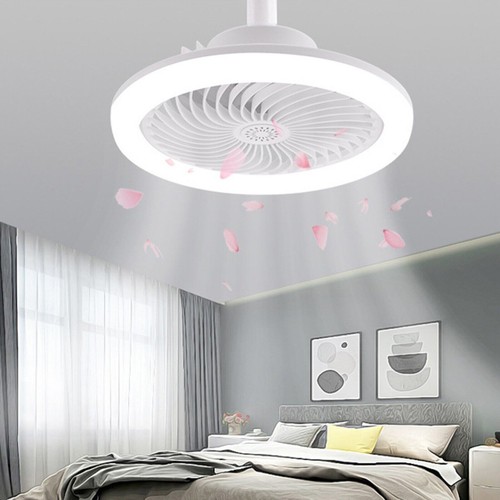 Ceiling Fan Lights Chandelier Low Profile Silent Ceiling Fan w/ Remote Control - Picture 6 of 11