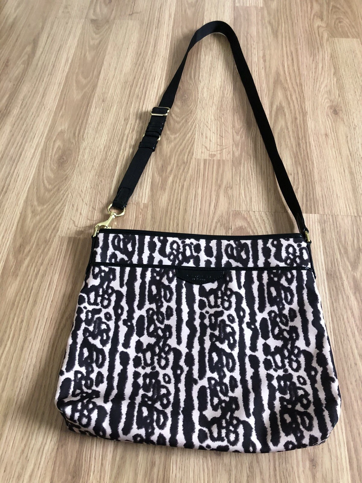 Borsa portadocumenti Coach stampa animalier tela tracolla regolabile messenger F31686