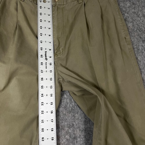 Pantalone uomo Polo Ralph Lauren taglia 36x32 marrone kaki gamba dritta plissettato casual - Foto 8 di 8