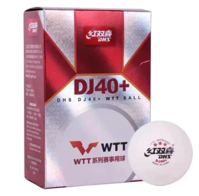 DHS 3-STAR DJ40+ WTT OFFICIAL TABLE TENNIS COMPETITION BALL (PACK OF 6 BALLS)