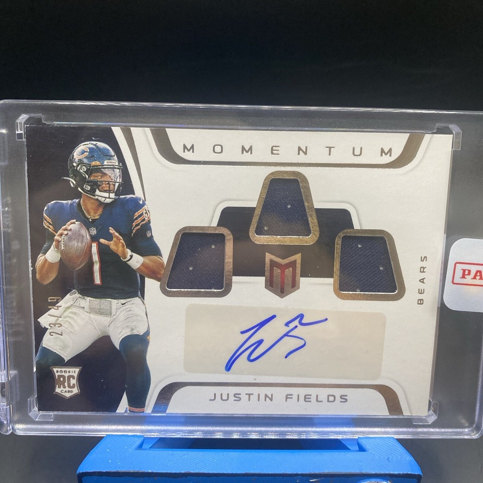 2021 Panini Chronicles Moment Rookie Auto Justin Fields /49 Pittsburgh