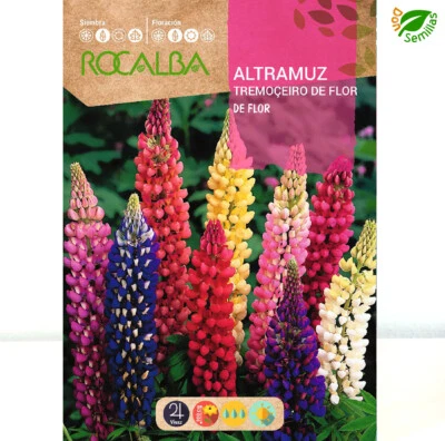 ROCALBA Altramuz de Flor ( Lupinus polyphyllus ) 4 gr / 160 semillas - flores Variado