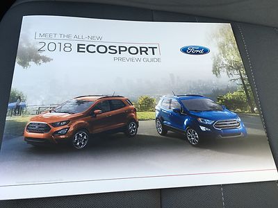 2018 Ford ECOSPORT 4-page Preview GUIDE Original Sales Brochure