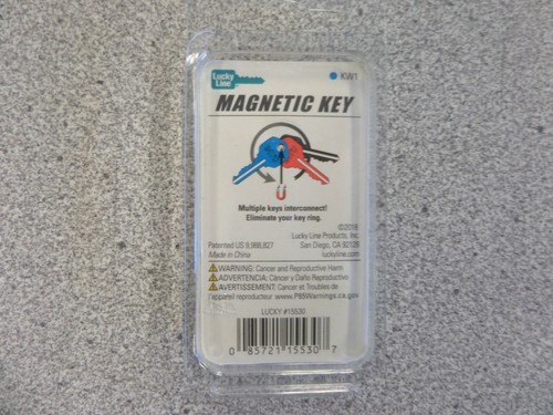 MAGNETIC BLUE KWIKSET KW1 HOUSE KEY LUCKY LINE 15530 - Picture 4 of 4