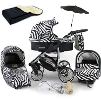 Baby Pram Stroller Pushchair + Car Seat - Buggy Umbrella Footmuff Swivel Wheels Baby Pram Stroller Pushchair + Car Seat - Buggy Umbrella Footmuff Swivel Wheels