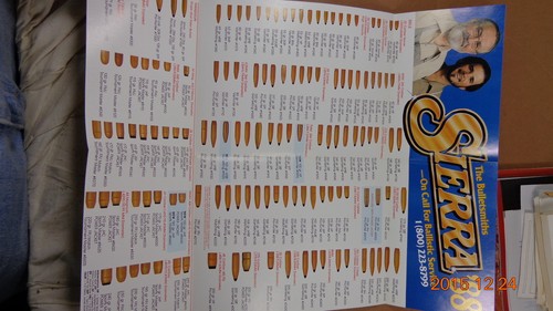 1988 Sierra Bulletsmiths Bullet Brochure Poster NICE 21 X 15 22 THRU 45 CALIBER - Picture 4 of 4