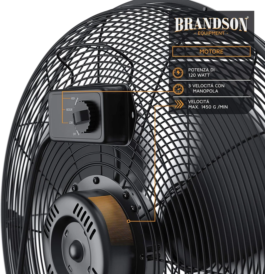 Brandson - Macchina Del Vento - L’Originale Ventilatore Da Pavimento - Diametro - Immagine 3 di 4