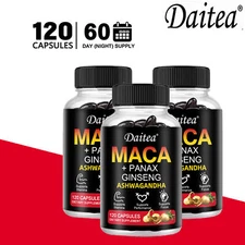 Maca 120 capsules - boost energy levels, increase endurance, and enhance libido