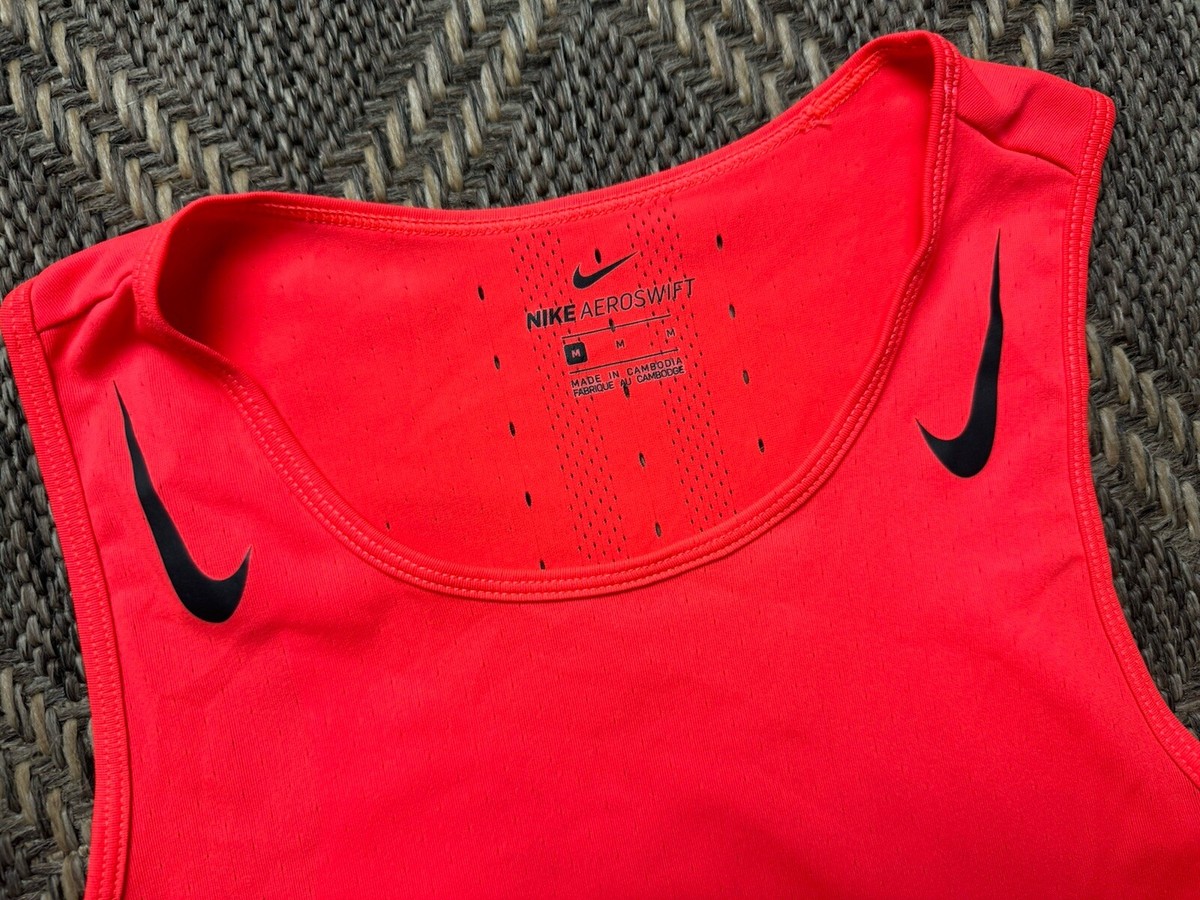 Nike AEROSWIFT タンクトップ M サイズ紫 オレンジ の2着 Nike AeroSwift Men's Dri-FIT Adv Running Singlet - POIZON