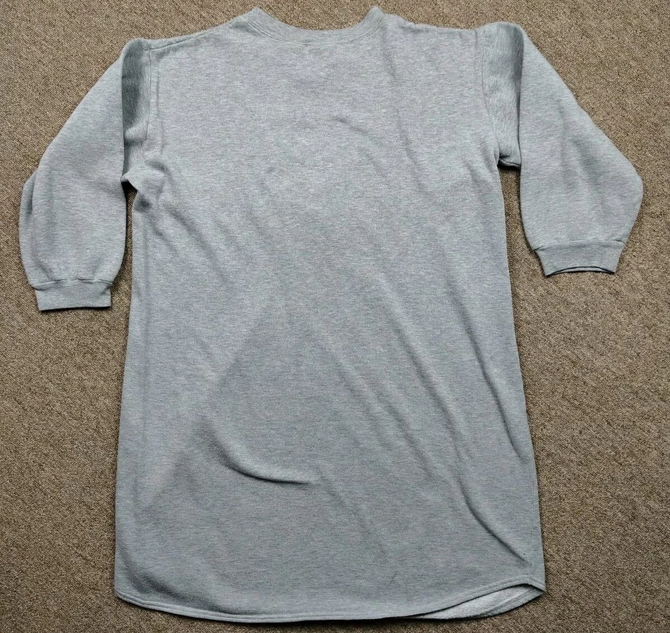 Винтажный основные издания белый котенок длинная длина сна толстовка женщин M серый - Изображение 4 из 4