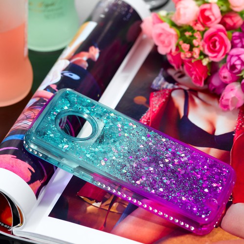 For Motorola E5 Play/E5 Plus/G6 Plus Bling Liquid Glitter Dynamic Quicksand Case - Picture 30 of 31