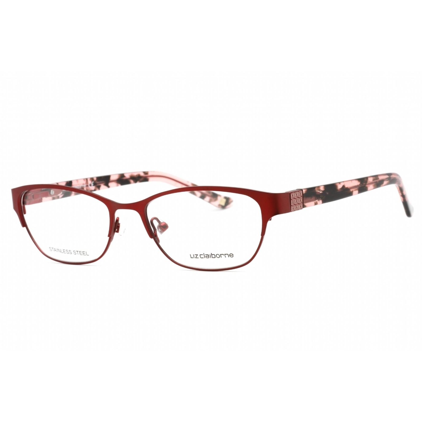 Женские очки Liz Claiborne в матовой бордовой овальной металлической оправе L 439 07BL 00
