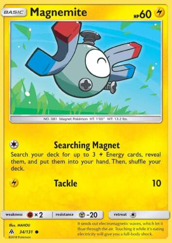Magnemite - 34/131 Forbidden Light Common Pokemon Card - Picture 1 of 1