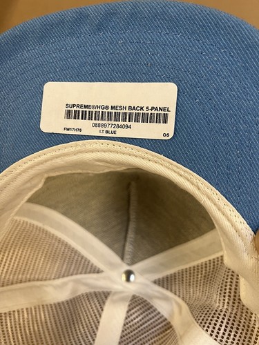 SS13 Supreme Hysteric Glamour Mesh Back 5-Panel Cap Blue Hat 2013 - Picture 5 of 8