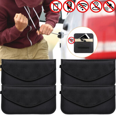 4PCS Faraday Bag Cell Phone Wallet Blocker RFID Signal Blocking Shielding Pouch