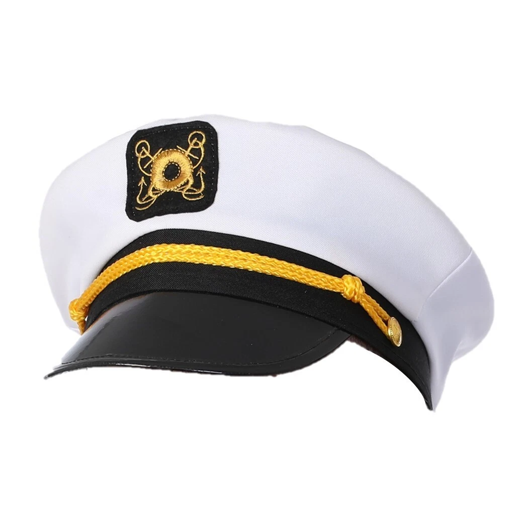 Disfraz De Capitán Para Hombre Con Camisa, Sombrero, Silbato, Corbata, Guantes Y Gafas – 4 Tallas