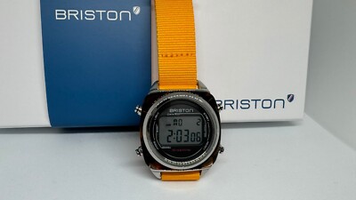 Briston Streamliner Digital Orange Watch Swing Acetate NEW 221337.SA.SO.43.NMA
