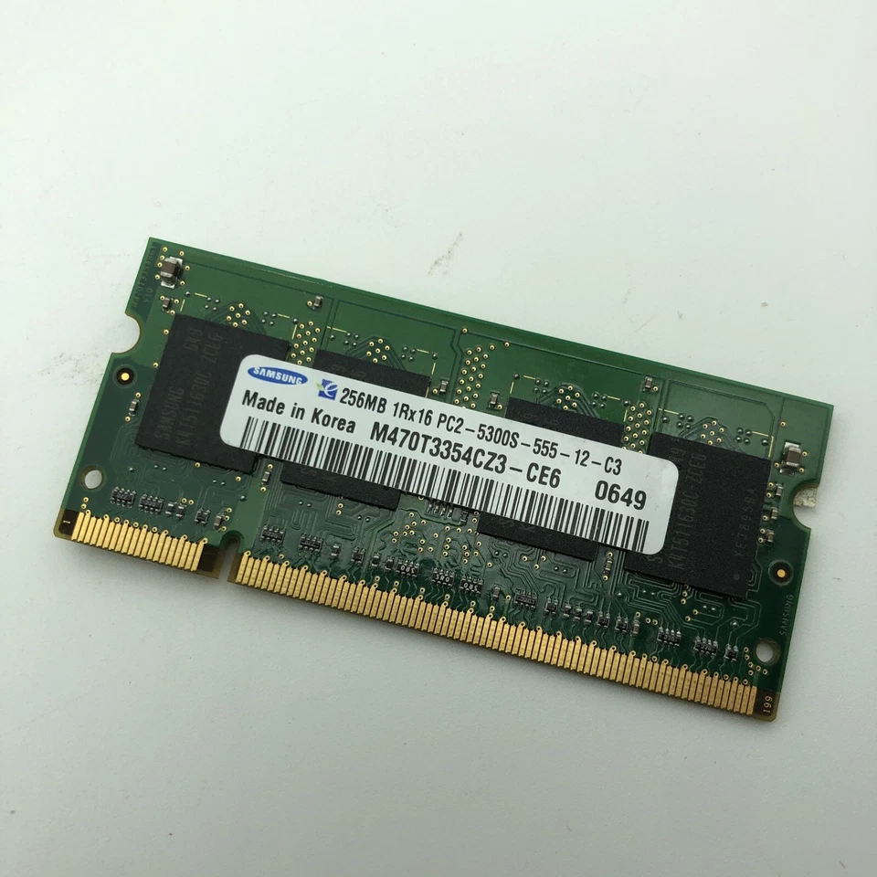 256 MB PC2-5300s DDR2 667Mhz SoDimm Dell Acer Sony HP Compaq Notebook RAM Memoria Foto 2 de 4