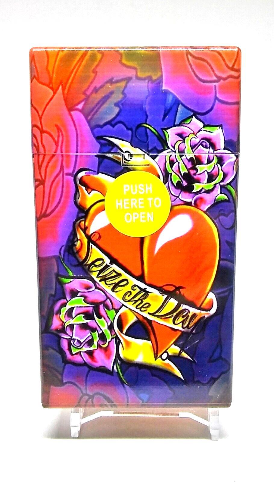 Kingstar Tattoo Push-Open 100s Cigarette Case Seize The Day Design  