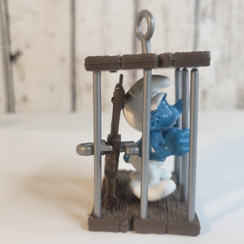 Deutsche Kiste - Schlümpfe Gefangenenkäfig Schlumpf Gefängnis Schleich Peyo - 1 Bar fehlt - Bild 6 von 18