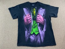 The Joker Shirt The Dark Knight Comic Book Black DC Comics L Tuxedo Batman
