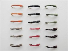 Buzzer Trout Flies, 18 Simple Buzzers, Mixed Colours, Size 10-14, Fly Fishing
