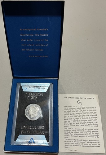 1884-CC GSA Hoard Morgan Silver Dollar ANACS MS63 CAMEO DMPL With Box & COA