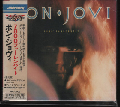 BON JOVI ''7800° Fahrenheit'' 1989 Mercury Japan Limited Edition CD + Obi