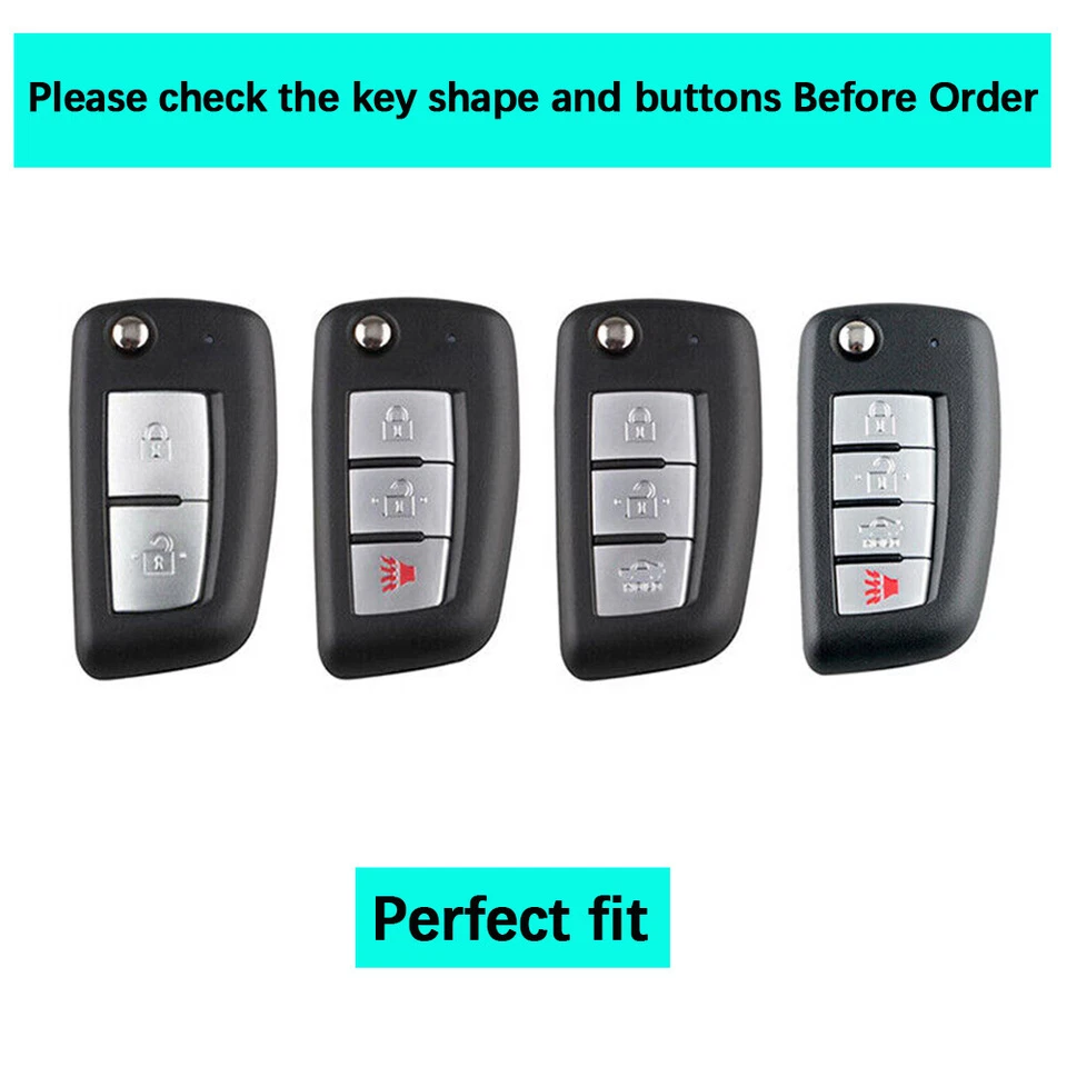 TPU Flip Key Fob Protective Cover For Nissan X-Trail Qashqai Juke Rogue Foto 2 de 4