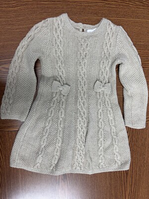 Tommy Bahama Girl's Cream Sweater Dress Cable Knit Long